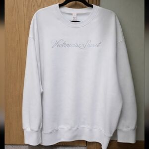 Victoria's Secret white crew sweatshirt